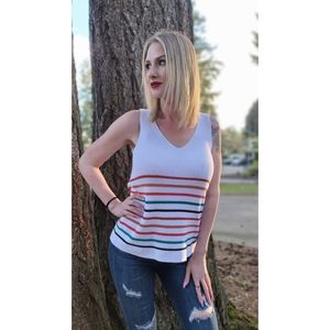 NEW Boutique Striped Knit Tank
